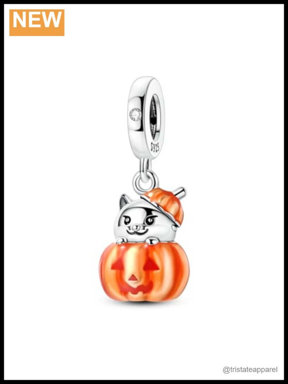 925 Sterling Silver Halloween Charm Bead for Bracelet Necklace